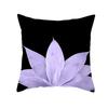Set of 2 Purple Throw Pillow Covers Modern Abstract Black Bold Decorative Pillow Cases Home Decor Square 18x18 Inches Pillowcases