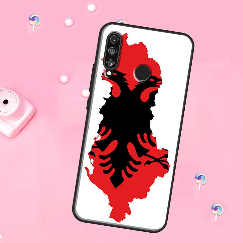 Флаг Албании Орел Для Huawei Nova 12i 7i 8i 11i 12s Y73 Y70 Y90 Y60 Y72 Y61 Y91 9 10 SE P30 Pro P40 Lite Чехол