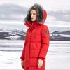 Bosideng B90142808 Women's Outdoor Mid-Length Hooded Down Jacket