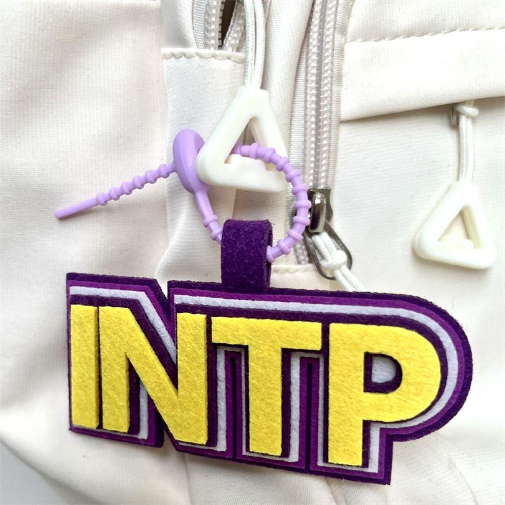 Letter MBTI Key Chain Korean Style 16 Type Personality Key Chain Non-woven Pendant Decoration
