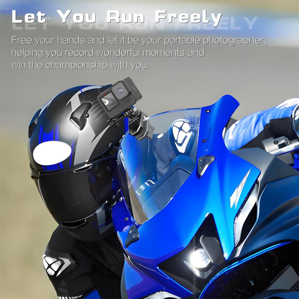 Aluminum Motorcycle Windshield Windscreen Clamp Mount for GoPro Insta360