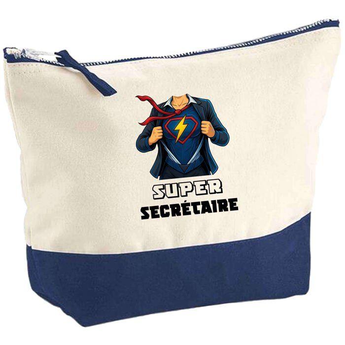 Trousse de maquillage - PLANETEE - Super Secrétaire Femme - Grand format - Coton - Impression HD France