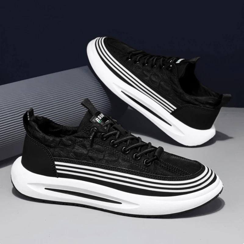 Классические повседневные кроссовки на платформе Ice Cloth для мужчин. Обувь с крокодиловым узором. Мокасины. Модные удобные полосатые кроссовки в стиле пэчворк для мужчин.