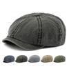 Denim Octagonal Hat Men British Beret Duck Tongue Painter Hat Retro Newsboy Hat