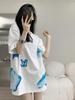 Женская шикарная черная оверсайз футболка с коротким рукавом - Стильный летний топ средней длины