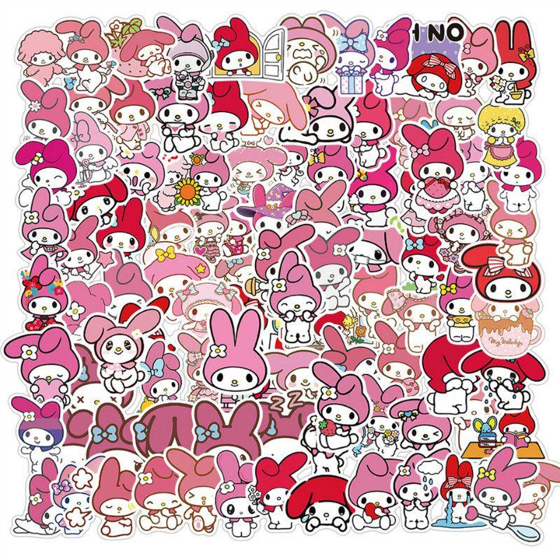100pcs Kuromi My Melody Stickers Cute Waterproof Kawaii Decals For Luggage And More