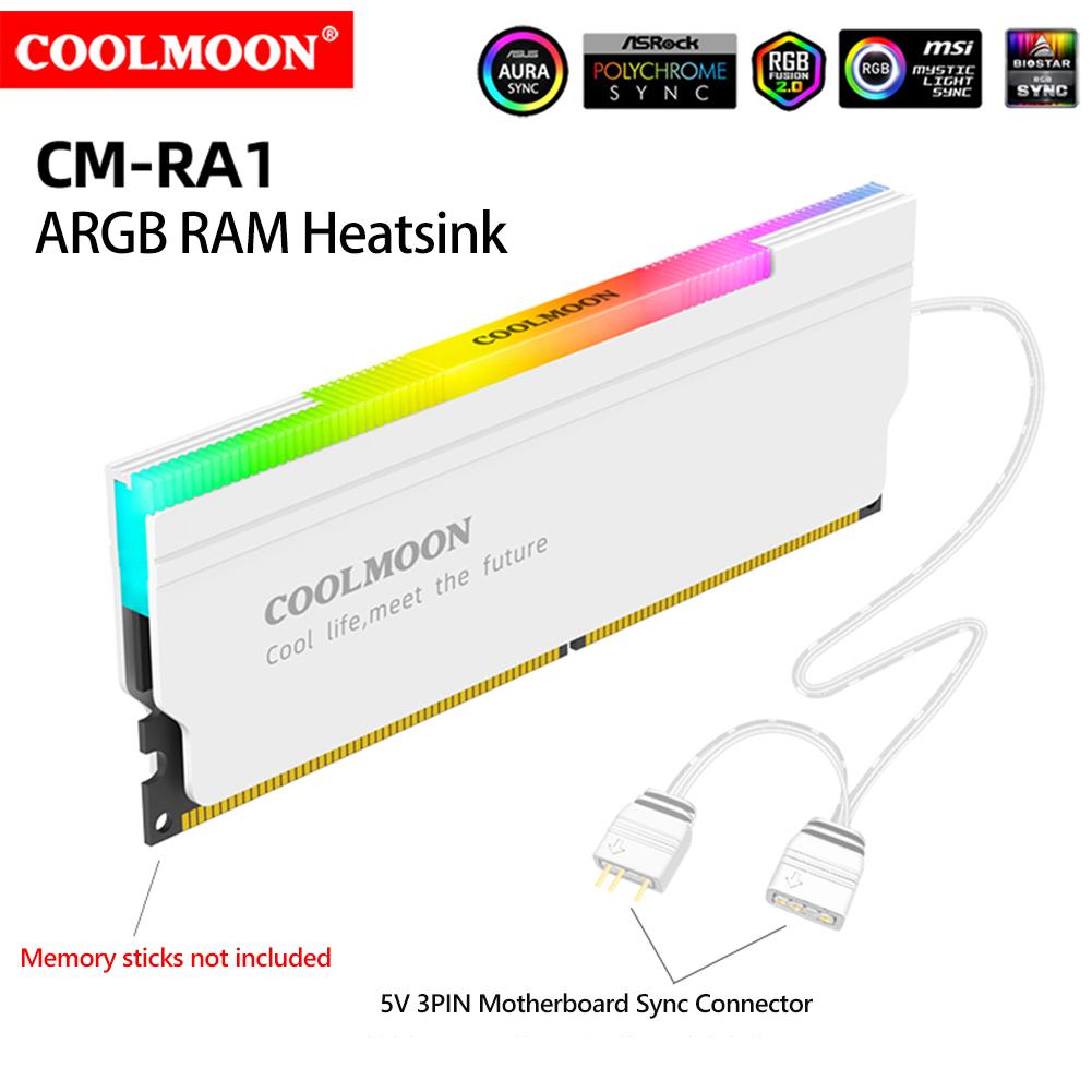 5V-3PIN ARGB DDR Радиатор Aura Sync Теплораспределитель Охладитель с термосиликоновой прокладкой для настольного компьютера ПК Памяти