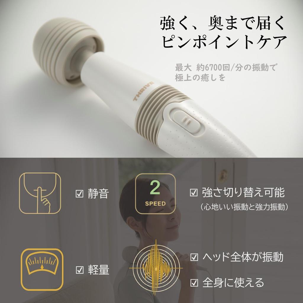 Массажер Thrive Handy Massager для освежения с удобным белым управляемым медицинским оборудованием "Легкий массаж" MD-001S