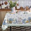 Easter Bunny and Chicken Flowers Waterproof Tablecloth Wedding Party decoration Rectangular Tablecloth Holiday Decor Table Cover