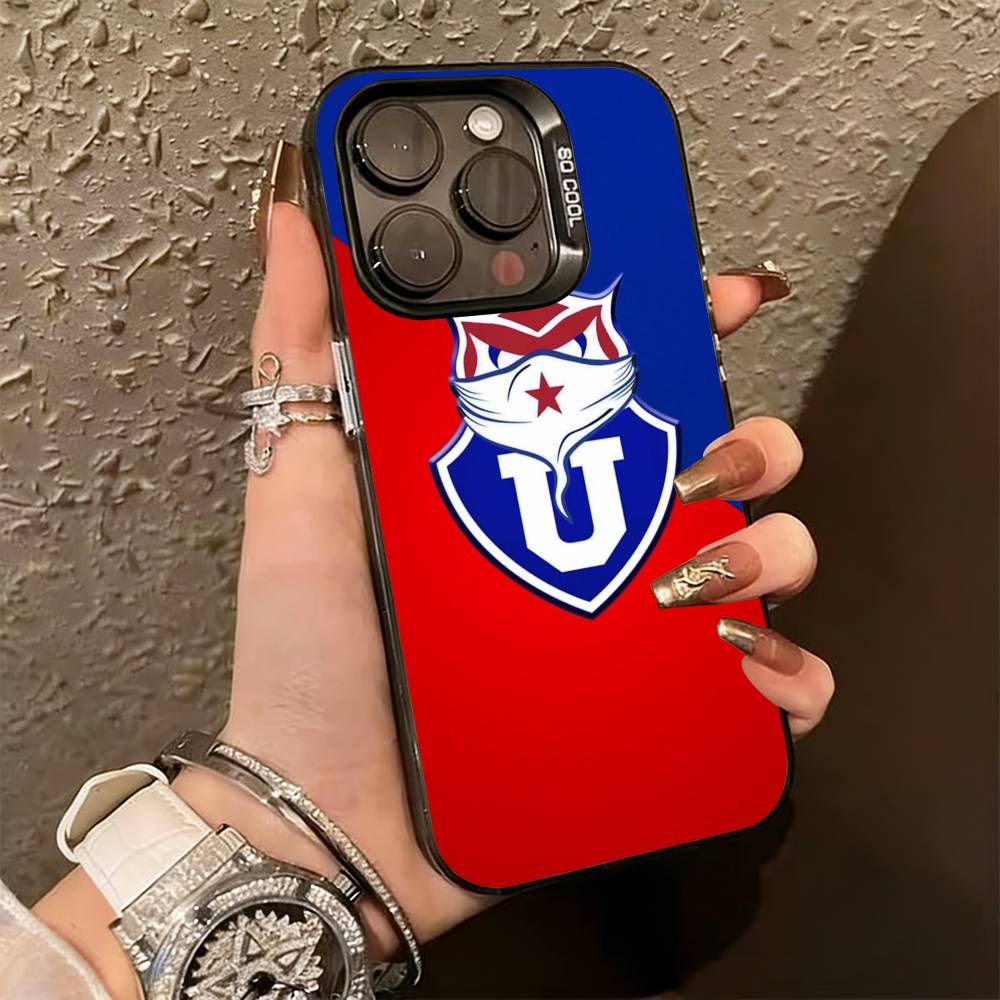 Club U-Universidad de C-Chile Phone Case For iPhone 17,16,15,14,13,12,11 Plus,Pro Max,XS,Colorful Silver Phone case Funda Cover