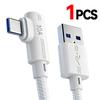 10A 90° Угловой Сверхбыстрая Зарядка USB на Type-C Кабель с Оплеткой для Данных для Xiaomi Samsung Huawei Ноутбука Type-C Кабель 25см/1м/1.5м/2м/3м