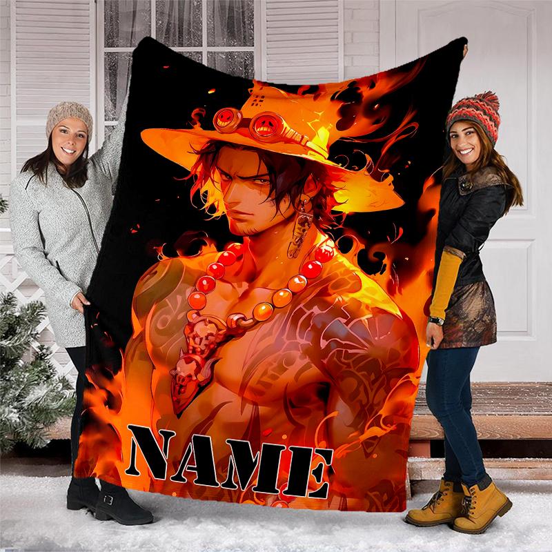 Personalized Custom Name Blanket - One Piece Print Design,Blanket for Sofa,Bed,Travel,Camping - Soft and Warm, Great Gift