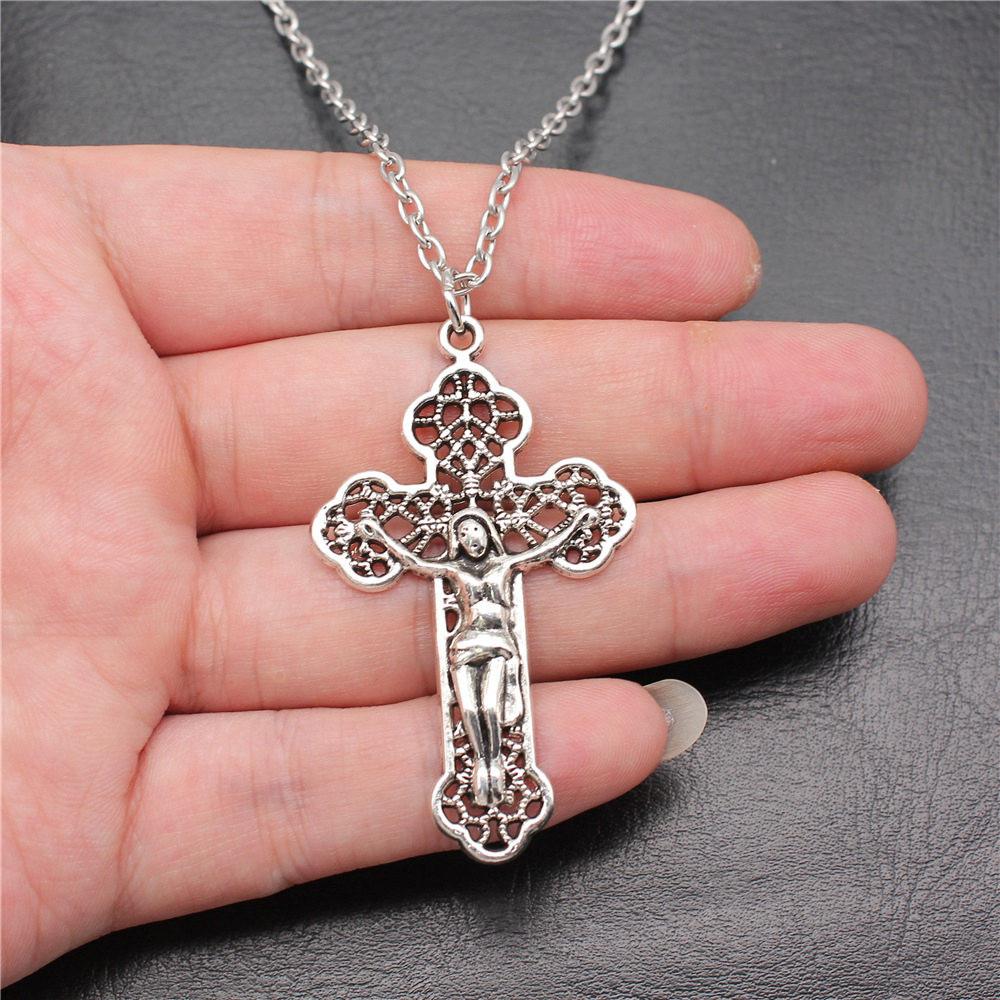 Крест Талисман Амулет 45 см или 70 см Длинная Цепочка Ожерелье Женские Украшения Пляжные Тенденции Художественные Принадлежности