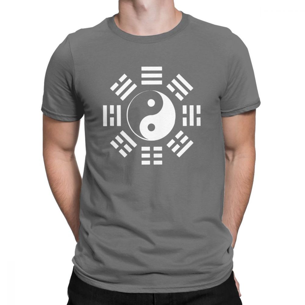 Men Yin Yang Tshirt Ching Kungfu Art Chinese T Shirt Tai Chi 100 Cotton Clothing Awesome Short Sleeve Tees Best Gift TShirt
