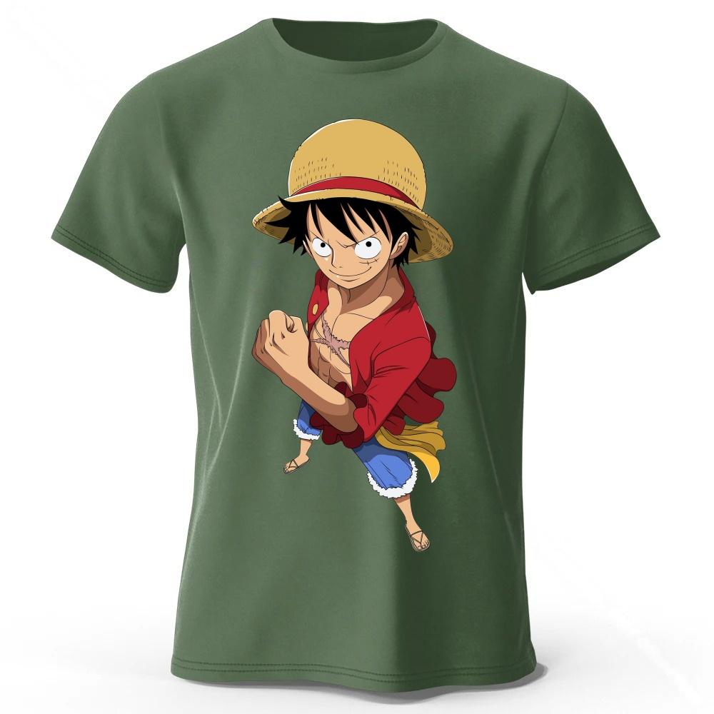 2026 One Piece Луффи Новая Модная Уличная Одежда Мужская и Женская Футболка с Коротким Рукавом Плюс Размер Свободная Спортивная Футболка Топ