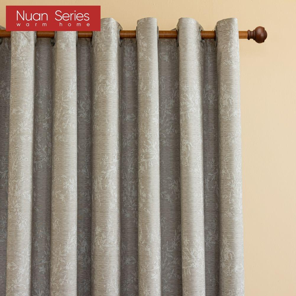 1 шт. Серия Nuan Легкие роскошные Ретро Однотонные Серые Полностью Блэкаут Шторы для Спальни Гостиной Балкона Окна для Домашнего Декора