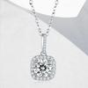 New Moissanite Diamond 6.5mm 1CT Necklace For Woman Pendant 925 Silver Necklace For Women Chains Party Bridal Fine Jewelry