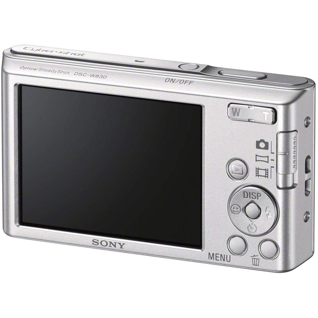 Sony Цифровая камера DSCW830, 20,1 МП, с ЖК-экраном 2,7 дюйма (Серебряный)
