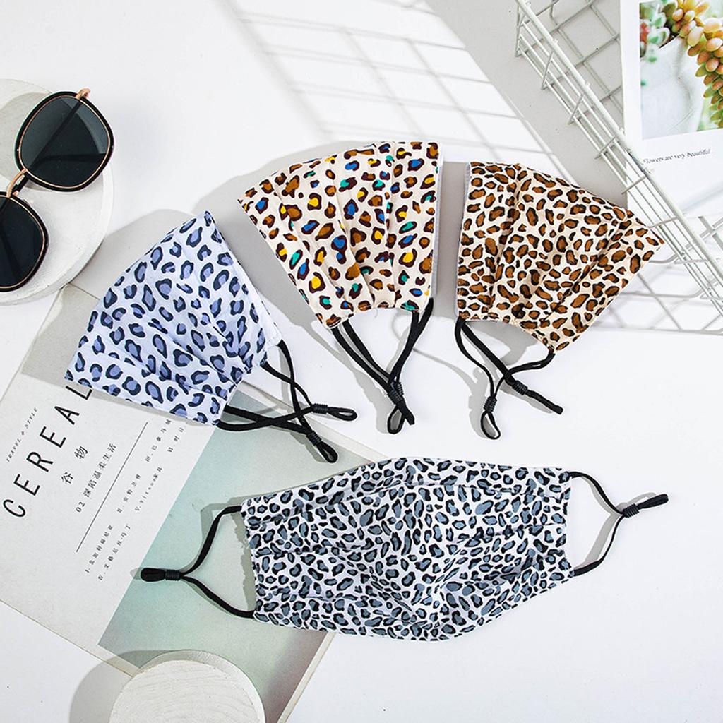 Взрослые женщины леопардовый принт моющаяся безопасная дымчатая маска для лица
