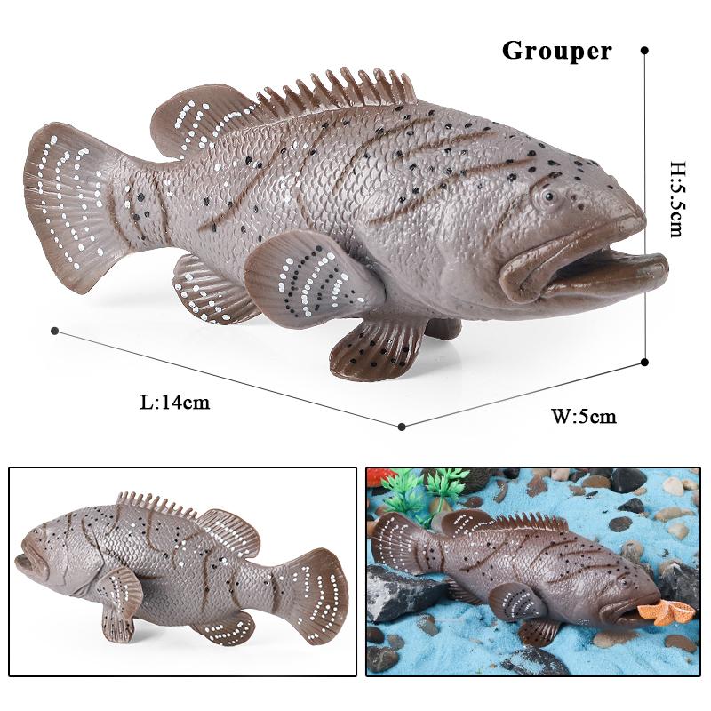 Oenux Модель Морская жизнь Рыба-клоун Лосось Окунь Морское Океаническое Животное Фигурки ПВХ Высокое Качество Образование Миниатюра Пляж Детская Игрушка