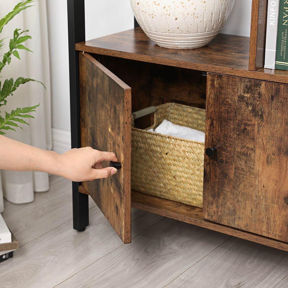 Bookcase for the living room with a wooden cabinet, large, industrial loft
