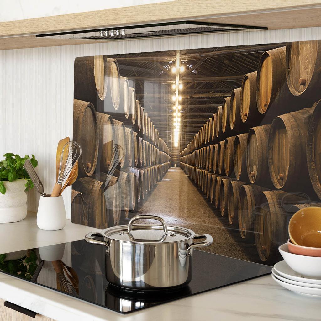 Tempered Multifunctional Decorative Glass Board Porto Cellar 80x52 cm