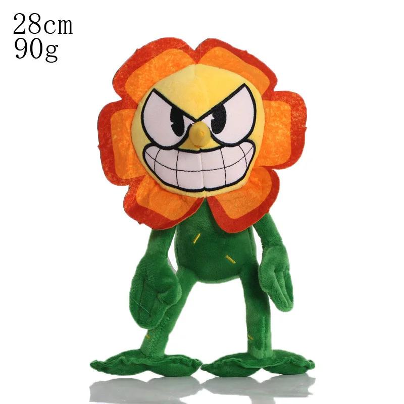 25cm Game Cuphead Plush Toy Mugman Soft Plushie Toy Anime Cartoon Stuffed Dolls Toys for Children Kids Birthday Christmas Gifts