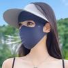 Full-Face Ice Silk Face Cover Reusable Ice Silk Sunscreen Mask Fashion UV Face Mask Hiking