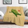 Yoga Frog Mood Throw Blanket Soft Home Decor Blanket for Couch Bedroom