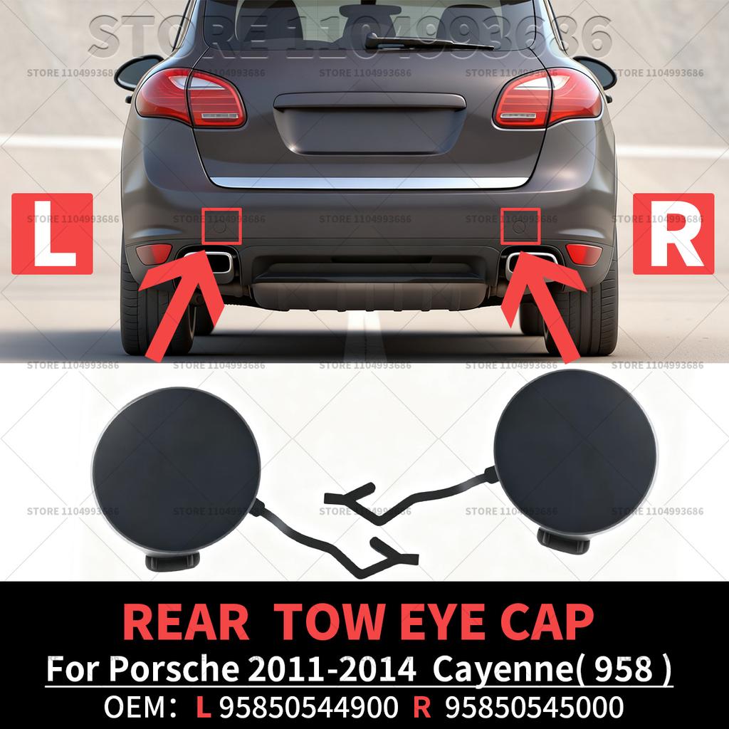 Для 2011 2012 2013 2014 Porsche Cayenne (958) Заглушка буксировочного крюка заднего бампера OEM 95850544900G2X 95850545000G2X 95850544900 95850545000