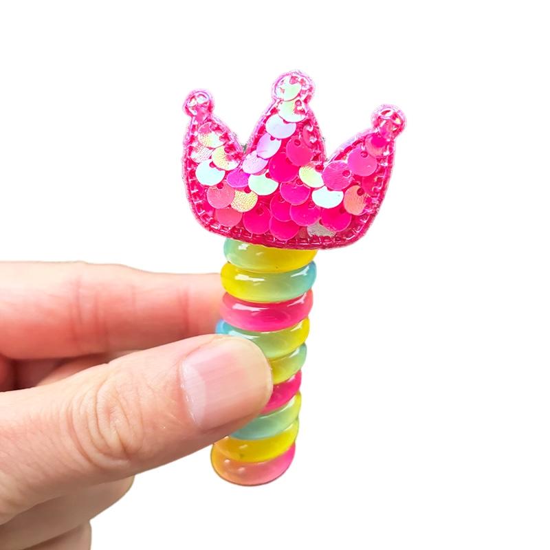 1 шт., новая красивая вышитая бабочка, эластичная спиральная веревка для волос, веревка, хвостик, резинка для волос, головной убор для детей