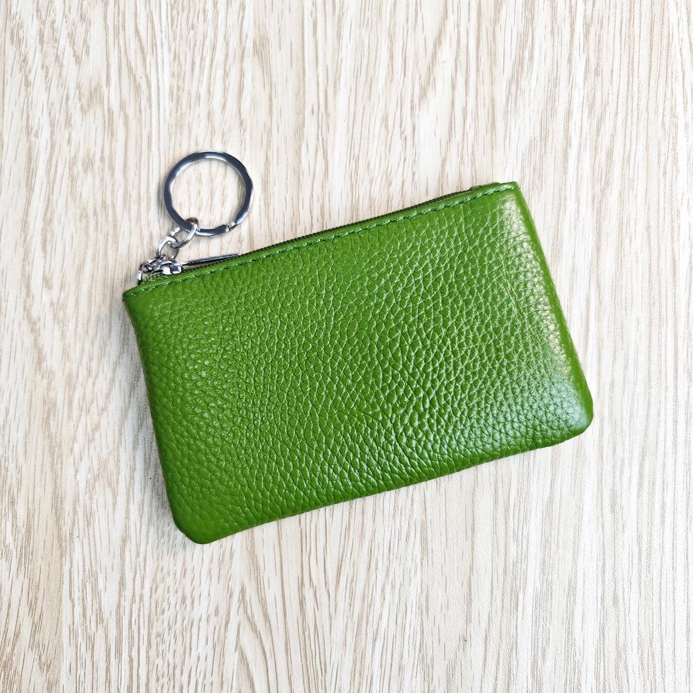 Кожаный кошелек для монет и ключница из коровьей кожи высшего качества - Мини-кошелек и визитница