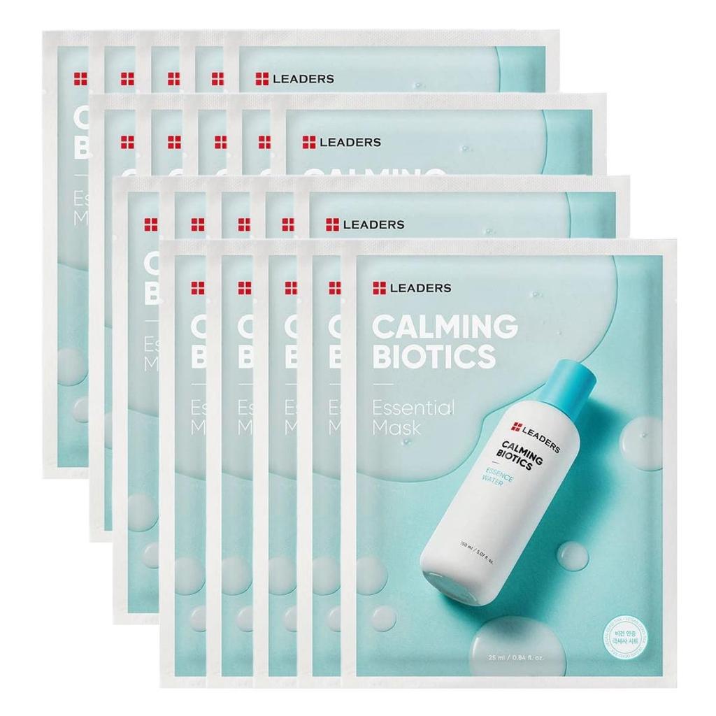 LEADERS Calming Biotics Essential Mask Soothing Hydration 25ml x 20 Sheets