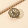Vintage Big Gold Color Women-Midi-Rings Engraved Flower Pattern Retro Party