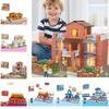 Miniature Size Simulation Brick Houses Kit Plastic Assemble Toy Educational Toy