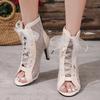 Fashion Women High Heels Shoes Spring Fashion Pumps Mesh Lace Elegant Shoes Cozy Dress Sexy Woman Shoes 2025 Brand Luxury Zapatos Mujer