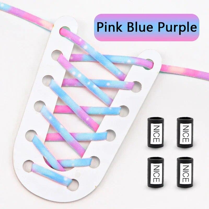 НОВЫЕ эластичные шнурки для кроссовок без завязок, шнурки для обуви с круглым металлическим замком, мужская и женская обувь для бега, кружевные аксессуары, 1 пара