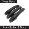 for Renault Kangoo 3   Gloss Black Outer Door Handle Cover Creative Sticker Trim Car Protective Film Styling Accessories