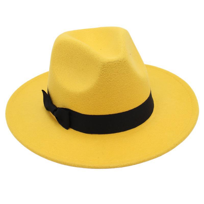 Винтажный цилиндр, бабочка, костюм, джазовая шляпа, мужская и женская, иностранная фетровая шляпа, шляпа Хепберн из твида