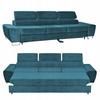 Диван 3-х местный диван-кровать с диваном-кроватью. испания Мебель Bosso Family синий велюр