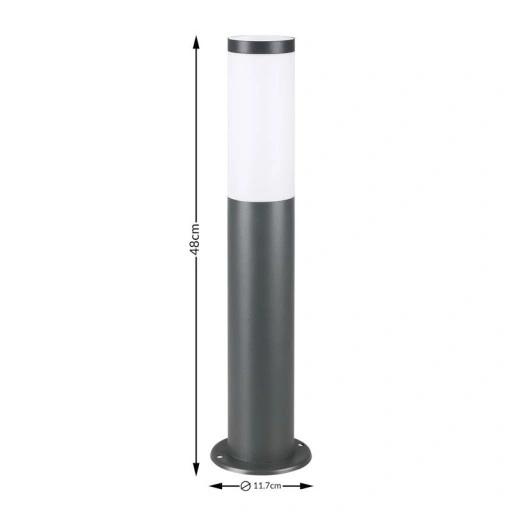 Lampka Lampa Ogrodowa Antracyt 48Cm 20W