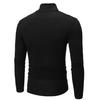 Men Autumn Winter Slim Fit Bottoming T-shirt Turtleneck Long Sleeve Solid Color Elastic Thin Pullover Tops Streetwear