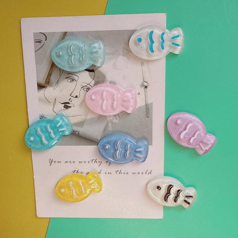 Handicrafts Sewing Products Sparkling Fish Resin Pendants DIY Crafts Hair Clips Mobile Phone Decorations