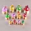 Miniature Garden Ornament Waterproof Popular 3 Sizes Cute Mushroom Gardening Props for Home Decor