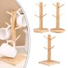 Functional and Stylish Wooden Mug Holder Featuring a Unique Tree Shape