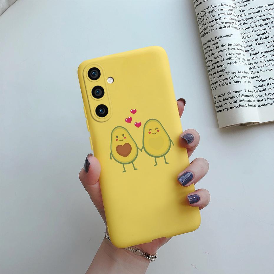 Для Samsung Galaxy S23 FE 5G Матовый чехол для телефона Милый мультяшный кот Мягкая силиконовая задняя крышка Для Samsung S23 FE S23FE S 23 FE 5G Чехол