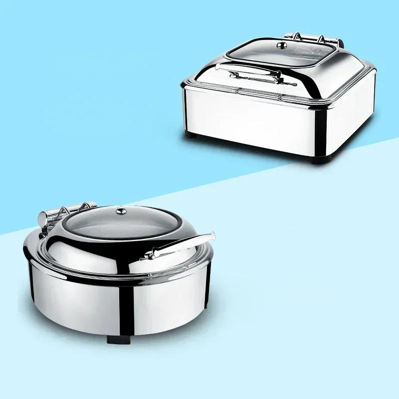 Электрическая изоляционная печь для гостиничного завтрака Плита для шведского стола с квадратной столешницей Гидравлическая плита для шведского стола из нержавеющей стали