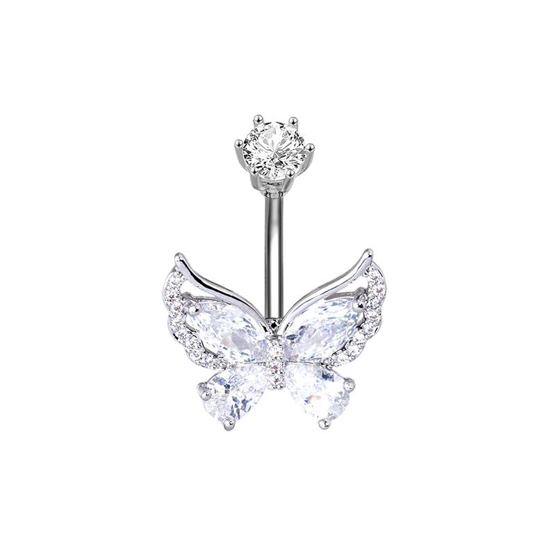 Милое кольцо в виде медведя-бабочки для пупка, кольцо для женщин и девочек, изысканное сексуальное кольцо для пирсинга пупка, пирсинг, ювелирные изделия, подарки
