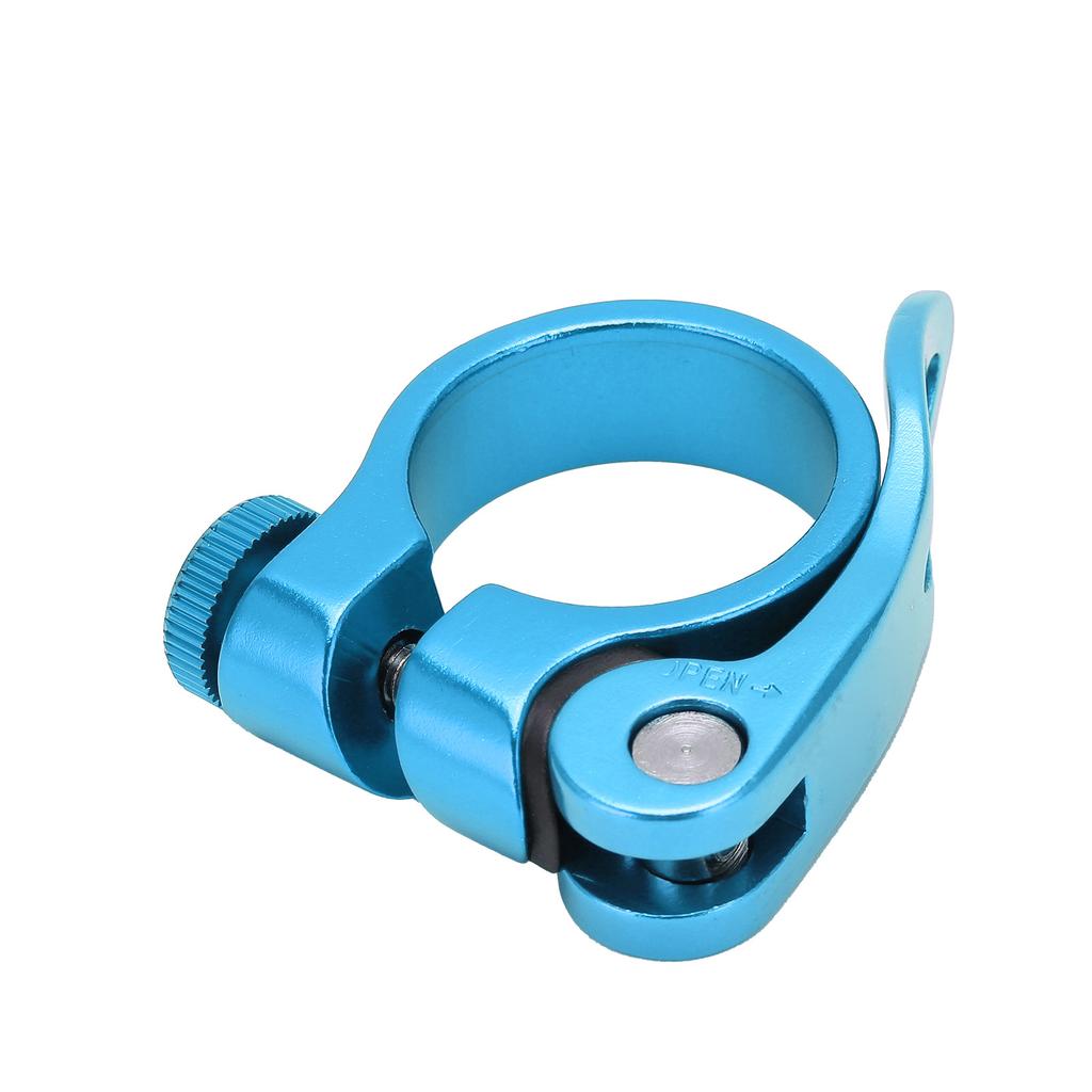 Bike Seats Post Clamp Corrosion Resistant Durable Aluminum Alloy Seats Tube Clip for BicycleBlue