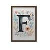 Plakat "F" Z Kolorowymi Kwiatami Plakat "F" Z Kolorowymi Kwiatami, 30X40 Cm, Bez Ramy, Papier Matowy 230 Gsm
